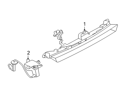 2017 Infiniti QX30 High Mount Lamps Lamp Assembly-Stop Diagram for 26590-5DA0B