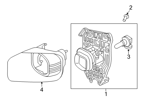 2016 Ford F-350 Super Duty Fog Lamps Fog Lamp Diagram for BC3Z-15201-A