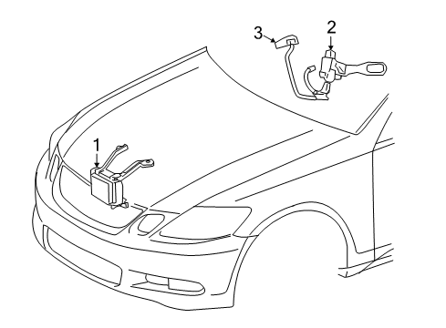 2014 Lexus GS350 Cruise Control System Sensor Assembly, MILLIME Diagram for 88210-30280