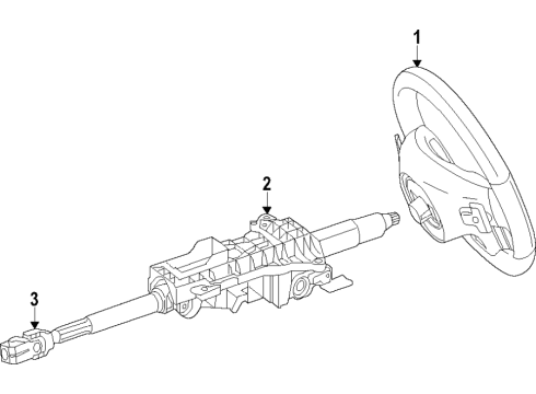 2017 Nissan Rogue Sport Steering Column & Wheel, Steering Gear & Linkage Control Unit Assy-Eps W/Motor Diagram for 48811-6MM1A