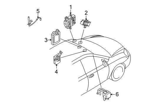 2007 Kia Rondo Keyless Entry Components Unit Assembly-Bcm Diagram for 954001D250
