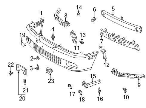 2006 Lexus ES330 Automatic Temperature Controls Reinforcement Bolt Diagram for 90105-10511