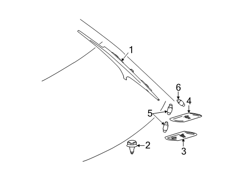 1998 BMW 528i Interior Trim - Quarter Panels Bulb Diagram for 63311374798