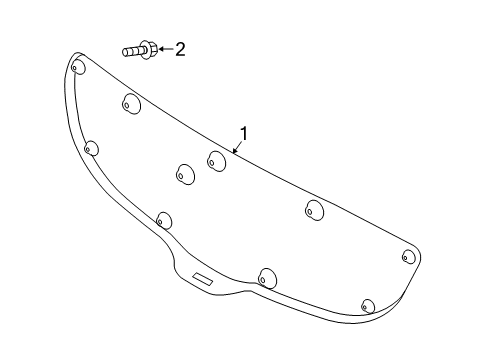 2020 Kia Rio Interior Trim - Trunk Lid Trim Trunk Lid Diagram for 81752H9200WK