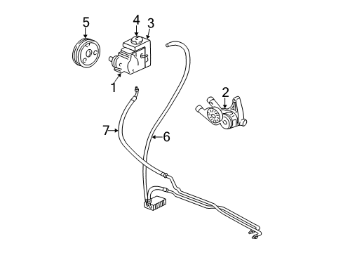 1997 Buick Park Avenue P/S Pump & Hoses, Steering Gear & Linkage Hose Asm-P/S Gear Outlet Diagram for 26070115