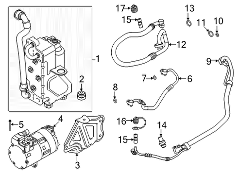 2021 BMW X3 A/C Condenser, Compressor & Lines CONDENSER AIR CONDITIONING W Diagram for 64508075560