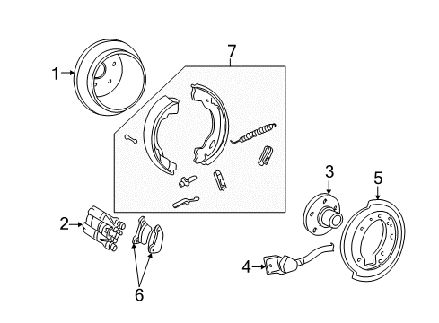 2003 Lincoln Aviator Rear Brakes Rotor Diagram for 5C5Z-2C026-B