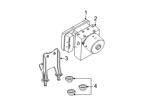 2007 Dodge Magnum ABS Components Anti-Lock Brake System Module Diagram for 5175609AE