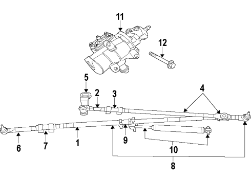 2008 Dodge Ram 3500 P/S Pump & Hoses, Steering Gear & Linkage Line-Power Steering Return Diagram for 52113125AF