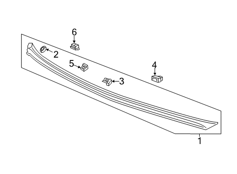 2018 Acura TLX Rear Spoiler Spoiler, Trunk (San Marino Red) Diagram for 71700-TZ3-A01ZB