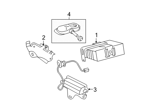 2011 Lexus IS250 Tire Pressure Monitoring Antenna, Tire Pressure Diagram for 89768-53011