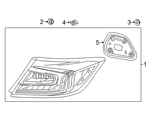 2018 Honda Clarity Tail Lamps Taillight Assy., R Diagram for 33500-TRT-A01