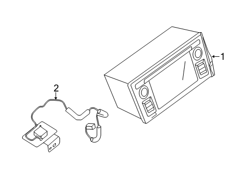 2018 Nissan Altima Navigation System Antenna Assy-Gps Diagram for 25975-3TA0A