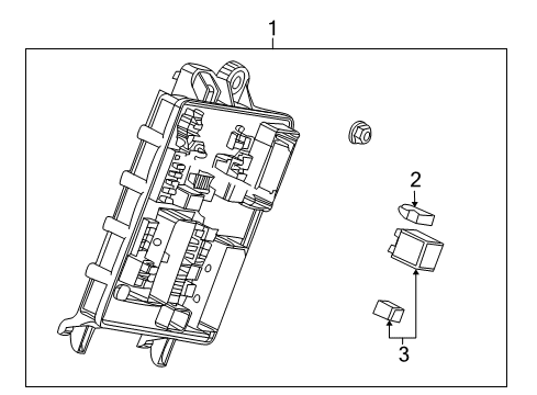 2011 Cadillac SRX Fuse & Relay Block Asm-Body Wiring Harness Junction Diagram for 22886874