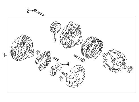 2013 Hyundai Santa Fe Sport Alternator Pulley-Generator Diagram for 37320-2G700