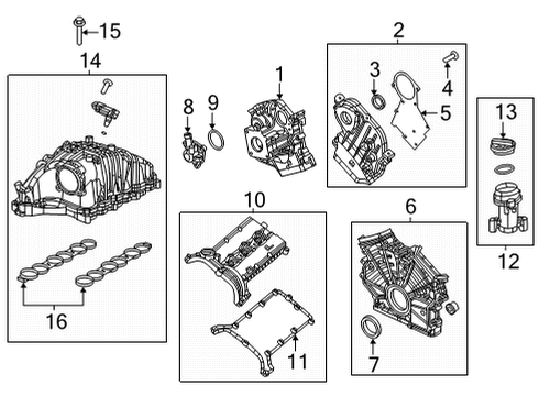 2020 Ram 1500 Diesel Injection Pump Gasket-Chain Case Cover Diagram for 68489997AA