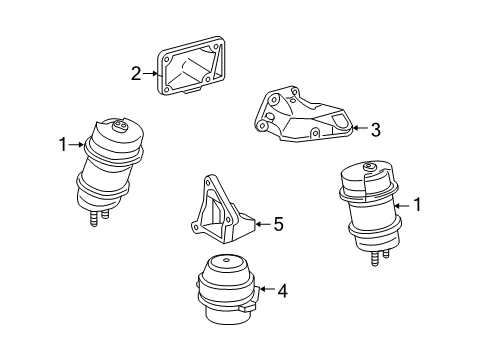 2009 Lexus GS350 Engine & Trans Mounting Bracket, Engine Mounting, Front NO.1 LH Diagram for 12302-31020