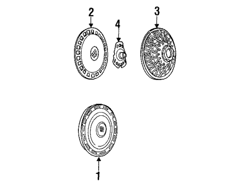1987 Buick Century Wheel Covers & Trim Wheel Cover Assembly Diagram for 25516338
