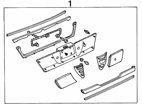 2001 Ford Crown Victoria Rear Reflector Reflector Panel Diagram for 3W7Z-13A565-BBH