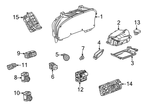 2022 GMC Yukon XL Switches Multifunction Switch Diagram for 13550283