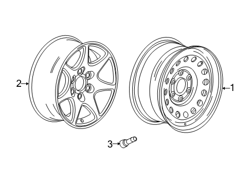 2019 GMC Sierra 1500 Wheels Spare Wheel Diagram for 84440192