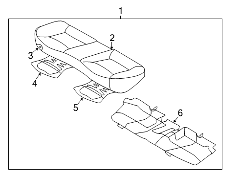 2014 Hyundai Elantra Heated Seats Pad Assembly-Rear Seat Cushion Diagram for 89151-3Y000