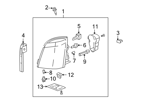 2004 Cadillac SRX Headlamps Harness Asm, Fwd Lamp Wiring Diagram for 89047546