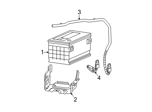 2003 Saturn Ion Battery Cable Asm, Battery Positive(Underhood/Ubec To Starter) Diagram for 22712595