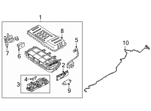 2022 Lincoln Aviator Battery Cable Diagram for L1MZ-14300-A