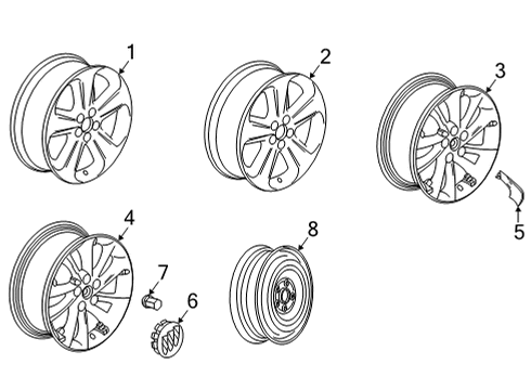 2021 Buick Encore GX Wheels Wheel, Alloy Diagram for 42607484