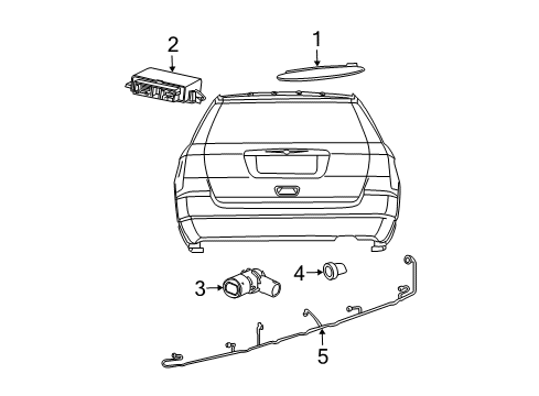 2009 Chrysler Town & Country Parking Aid Sensor-Blind Spot Detection Diagram for 56038886AB