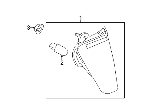 2004 Nissan Murano Bulbs Lamp Assembly-Back Up, RH Diagram for 26540-CA100