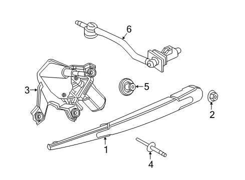 2016 Fiat 500X Wiper & Washer Components Nut-Hexagon Diagram for 6106232AA