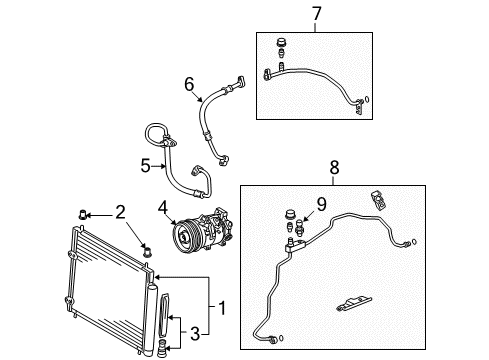 2011 Toyota Corolla Switches & Sensors Discharge Hose Diagram for 88703-1A141