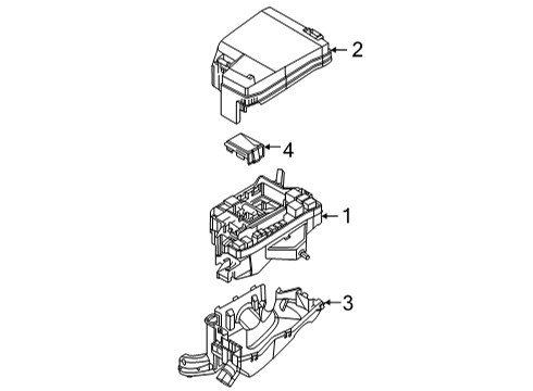 2022 Hyundai Sonata Fuse & Relay Lower Cover-U/H J/BOX Diagram for 91955-L1300