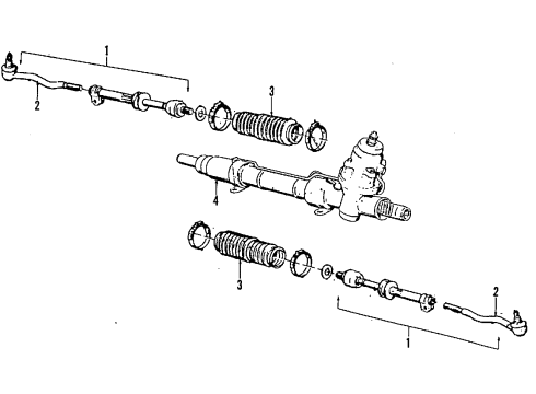 1990 BMW 325iX Steering Column & Wheel, Steering Gear & Linkage Exchange Hydro Steering Gear Diagram for 32139058992