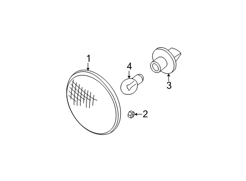 2006 GMC Envoy Backup Lamps Back Up Lamp Diagram for 15000128