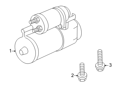 2006 Buick Terraza Starter Starter Diagram for 89017761