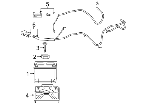 2009 Pontiac Solstice Battery Tray Asm-Battery (W/ Support) Diagram for 15239161