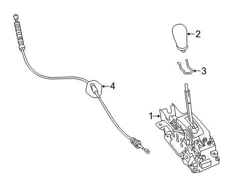 2014 Nissan Pathfinder Gear Shift Control - AT Spring-Return, Button Diagram for 34922-3DC2A