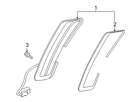 2019 Lexus RC350 Side Marker Lamps Tape, Moulding, No.1 Diagram for 75895-24050