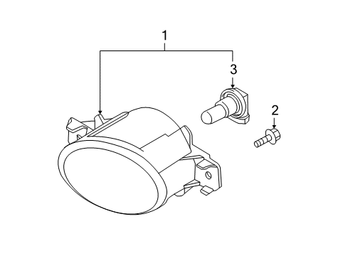 2019 Nissan Versa Note Fog Lamps Bulb Diagram for 26296-8992D