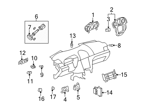 2008 Saturn Aura Switches Switch Asm-Turn Signal & Headlamp & Headlamp Dimmer & Windshield Wiper Diagram for 15908975