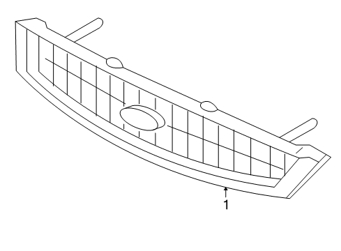 2006 Ford Focus Grille & Components Grille Diagram for 5S4Z-8200-AAA