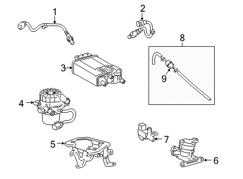 2010 Toyota 4Runner Emission Components Vacuum Tank Diagram for 25719-50040