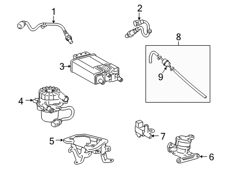 2010 Toyota 4Runner Emission Components Tank, Vacuum Surge Diagram for 25719-50040