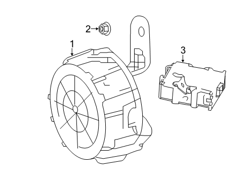 2022 Toyota Camry Electrical Components Pedestrian Speaker Diagram for 86570-33150