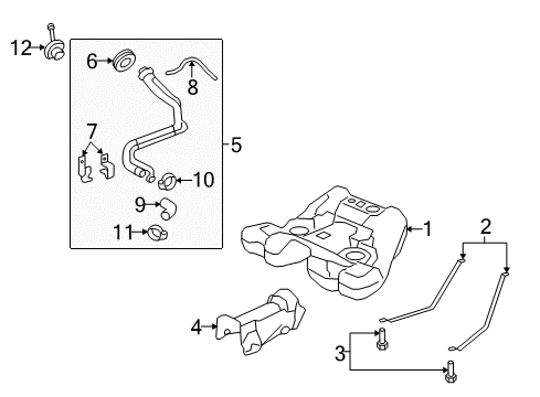 2014 Chevrolet Caprice Fuel System Components Tank Strap Diagram for 92420237