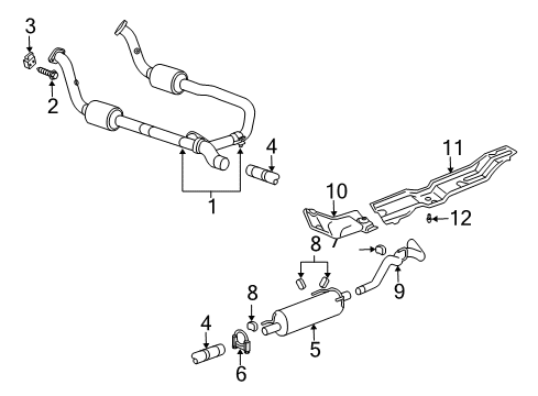 2004 Dodge Ram 2500 Exhaust Components Exhaust Extension Pipe Diagram for 52103541AC