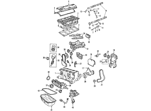 2003 Jeep Wrangler Belts & Pulleys Gasket Pkg-Engine Lower Diagram for 5072475AA